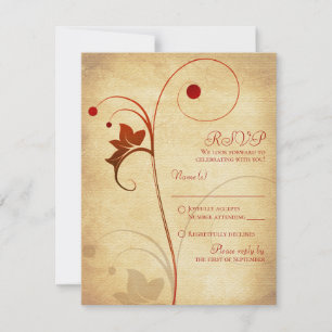 Respuesta RSVP de Bodas Vine de Otoño