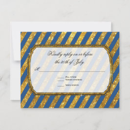 Respuesta RSVP de Faux Gold Purpurina Ticket