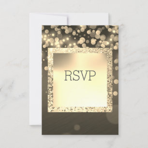 RESPUESTA RSVP DE GALAXY SHIMMER NEGRO Y ORO