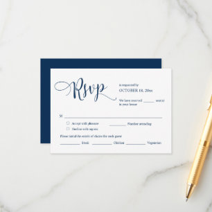 Respuesta RSVP de invitación de boda, tarjeta de o