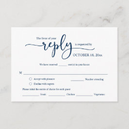 Respuesta RSVP de invitación de boda, tarjeta de o