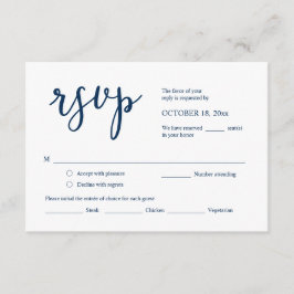 Respuesta RSVP de invitación de boda, tarjeta de o