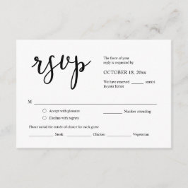 Respuesta RSVP de invitación de boda, tarjeta de o