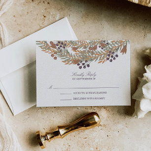 Respuesta RSVP de la boda de la corteza de la cere