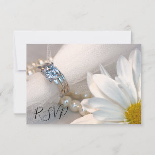 Respuesta RSVP de la boda de la marea blanca elega