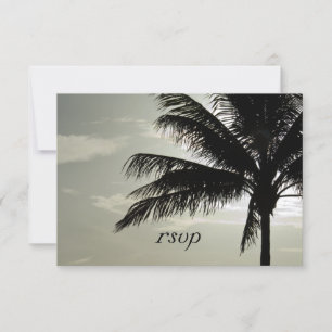 Respuesta RSVP de la boda de la playa de la siluet
