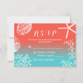 Respuesta RSVP de la boda de la playa de Starfish 