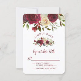Respuesta RSVP de Mistletoe Manor Top Border Weddi