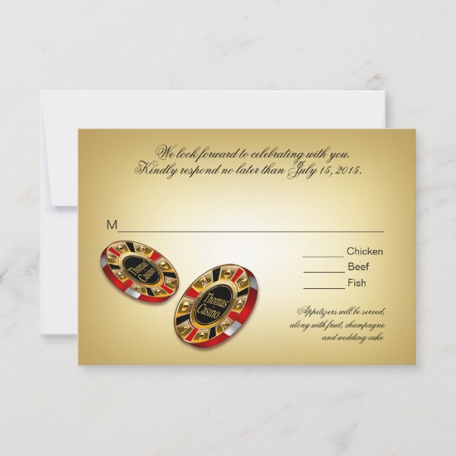 Respuesta RSVP VIP de Las Vegas | Rojo (Anverso)