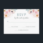 Respuesta Rústica del Boho Boda<br><div class="desc">Esta moderna y rústica tarjeta RSVP de boda incluye un ramo de boho lleno de flores acuáticas.</div>