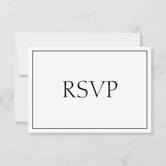 Respuesta Sensacional en Blanco y Negro RSVP (Anverso)
