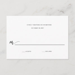 Respuesta simple de Boda de caligrafía de romance