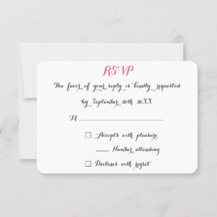 Respuesta simple de un Boda de tipografía elegante