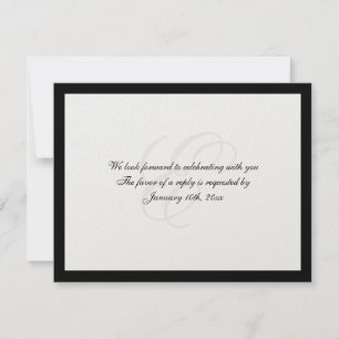 Respuesta tradicional del boda del reflejo negro