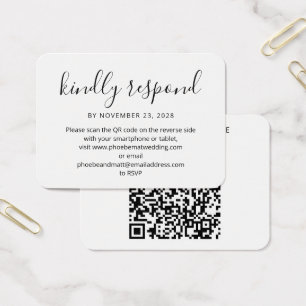 Respuesta y sitio web de RSVP de código QR moderno