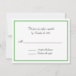 Respuestas de contorno verde / Tarjetas RSVP
