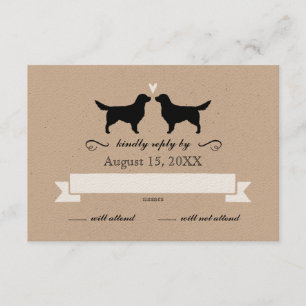 Respuestas RSVP de bodas de Golden Retriever