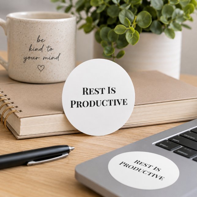 Rest Is Productive Calcomanía de Salud Mental (Subido por el creador)