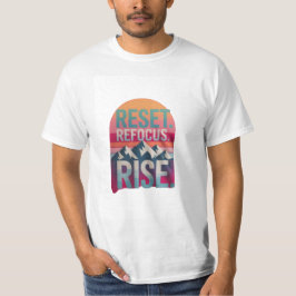 "Restablecer,Reenfocar,Resurgir" citas camiseta ma