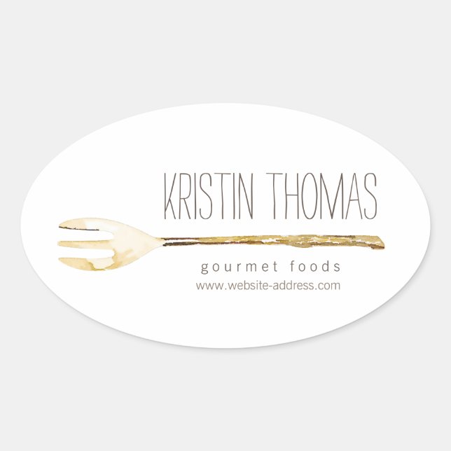 Restauración de horquilla acuática, chef, Pegatina (Anverso)