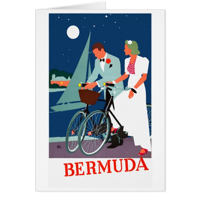 Restauración de Poster de Viajes de Bermudas Vinta (Frente)