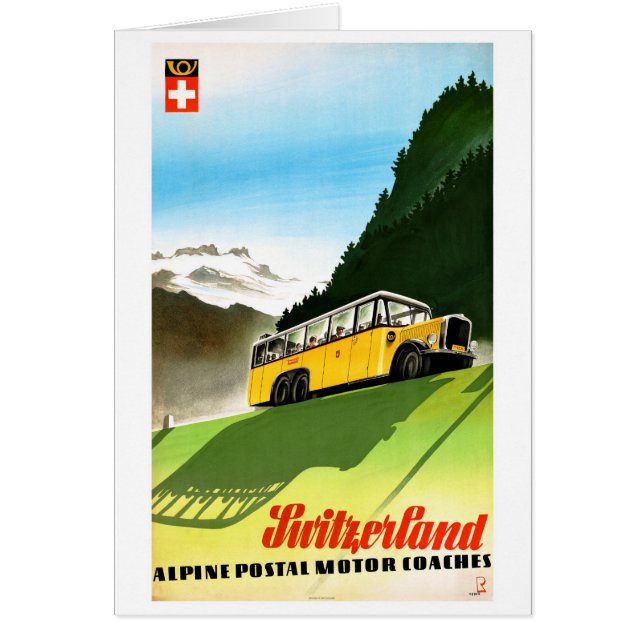 Restauración del Poster de Viajes Vintage de Suiza (Frente)