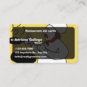Restaurante a la carta Tarjeta de visita (editable