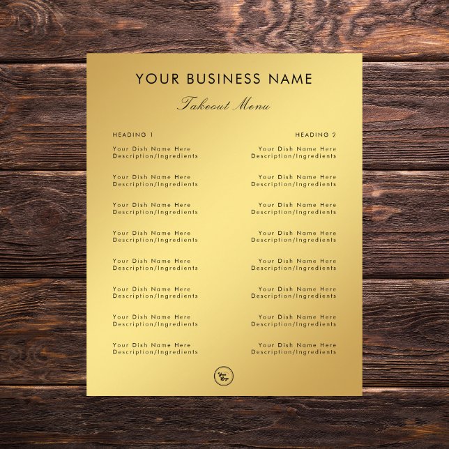 Restaurante Café Menú Para Llevar Con Logo Y Degra (Subido por el creador)