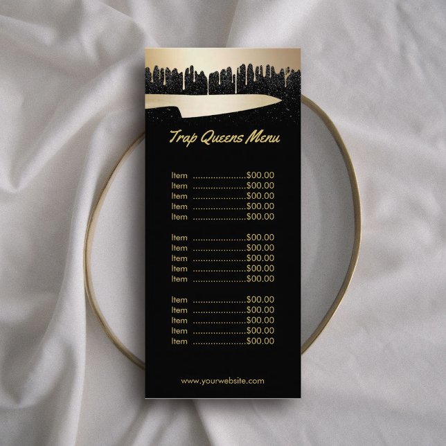 Restaurante Chef Catering Moderno Menú Negro & Oro (Subido por el creador)