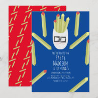 Restaurante Cute Fries Invitación a la fiesta de c
