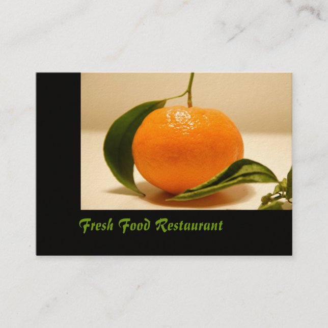 Restaurante de comida fresca con tarjeta de visita (Anverso)
