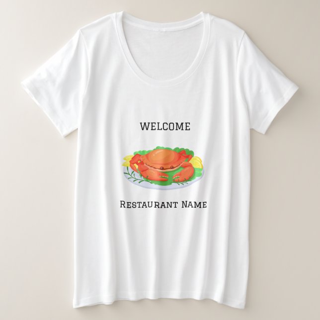 Restaurante de marisco bienvenido Crab Personalize (Anverso del diseño)