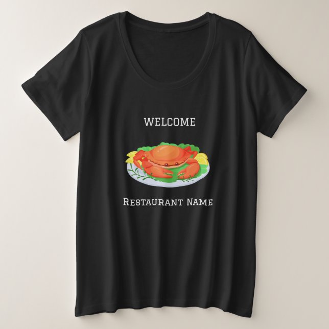 Restaurante de marisco bienvenido Crab Personalize (Anverso del diseño)
