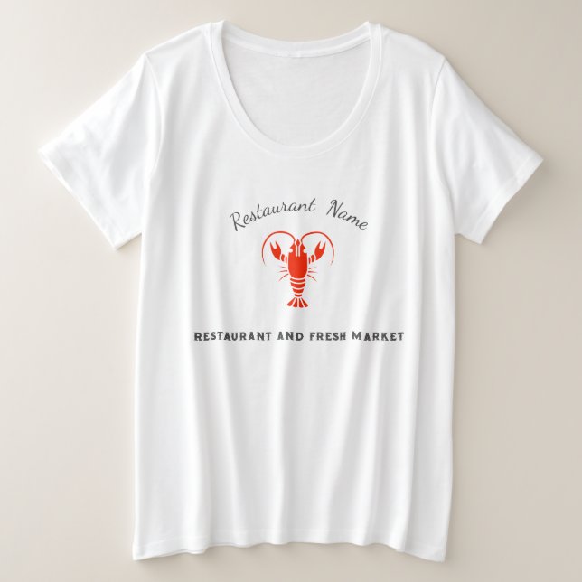 Restaurante de marisco moderno y nombre de langost (Anverso del diseño)