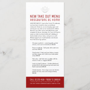 Restaurante en casa nuevo temp menú para sacar