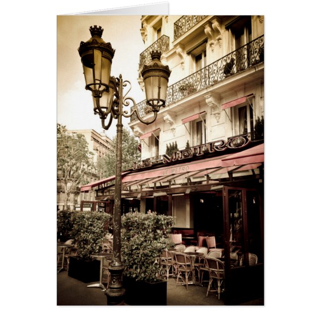 Restaurante en la calle, París, Francia (Frente)