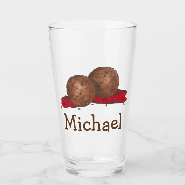 Restaurante italiano albóndigas en salsa marinara (Anverso)