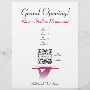 Restaurante italiano de Flyer Template Rosa