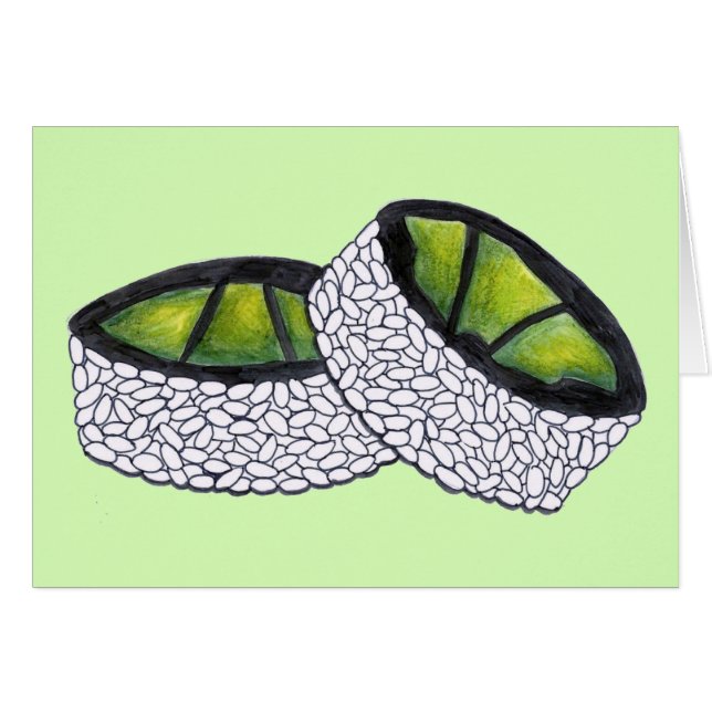 Restaurante japonés de aguacate Roll cocina de sus (Anverso (Horizontal))