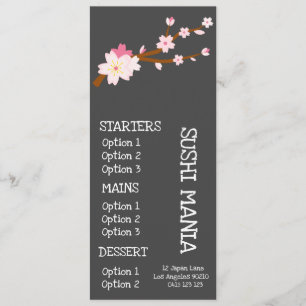 Restaurante japonés Sushi menú para la cena