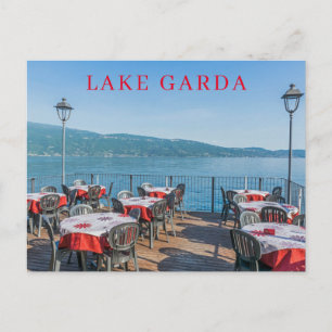 Restaurante junto al lago Garda vista postal