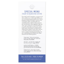 Restaurante Menús especiales restricción al client