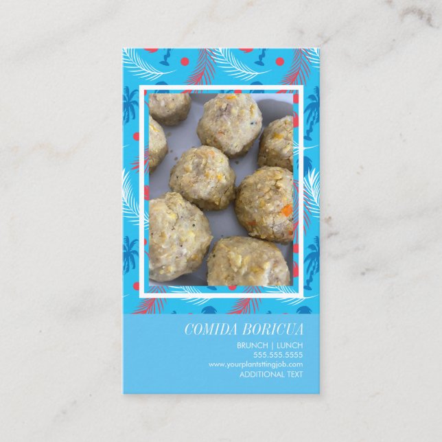 Restaurante Puertorico Latino Tarjeta de presentac (Anverso)