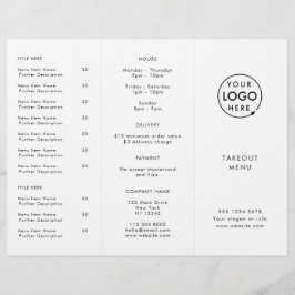 Restaurante Takeout | Menú de Comidas con Logotipo
