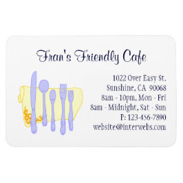 Restaurante tarjeta de visita imán Personalizado a