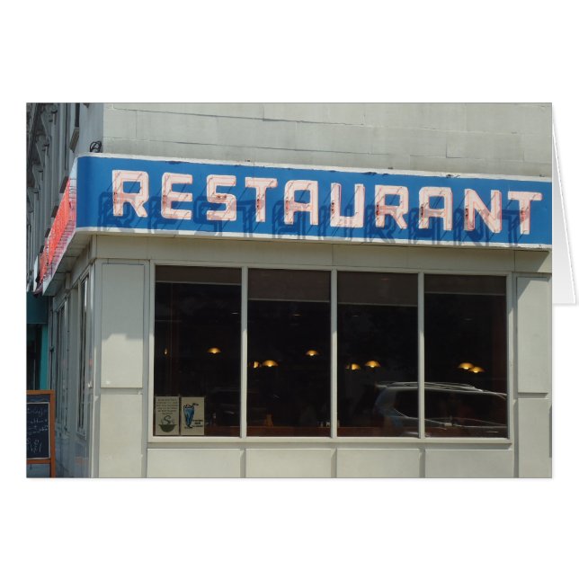 Restaurante, UWS Manhattan, tarjeta de felicitació (Anverso (Horizontal))