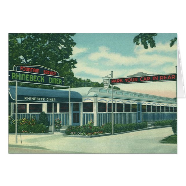 Restaurante vintage, restaurante Retro Rhinebeck R (Anverso (Horizontal))
