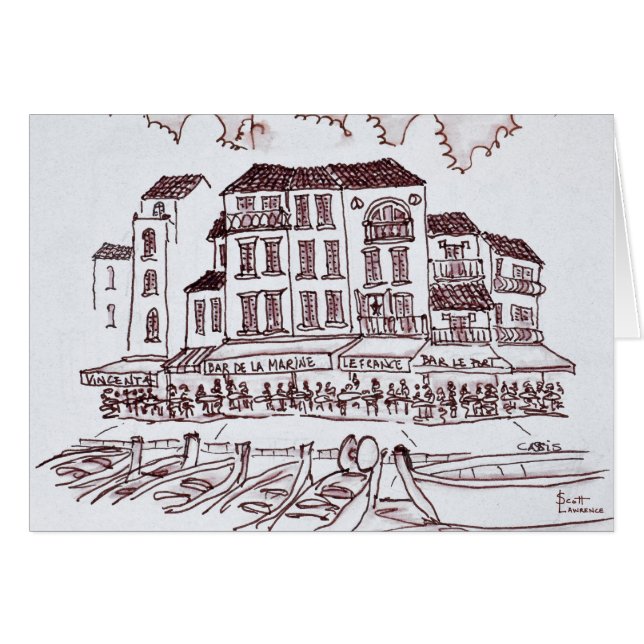 Restaurantes en el paseo marítimo | Cassis, Franci (Anverso (Horizontal))