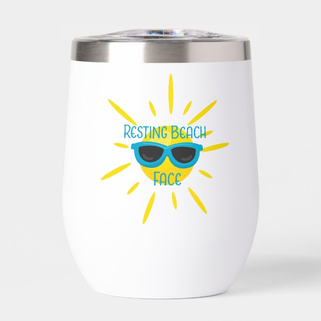 Resting Beach Face Gafas de sol personalizadas (Frente)