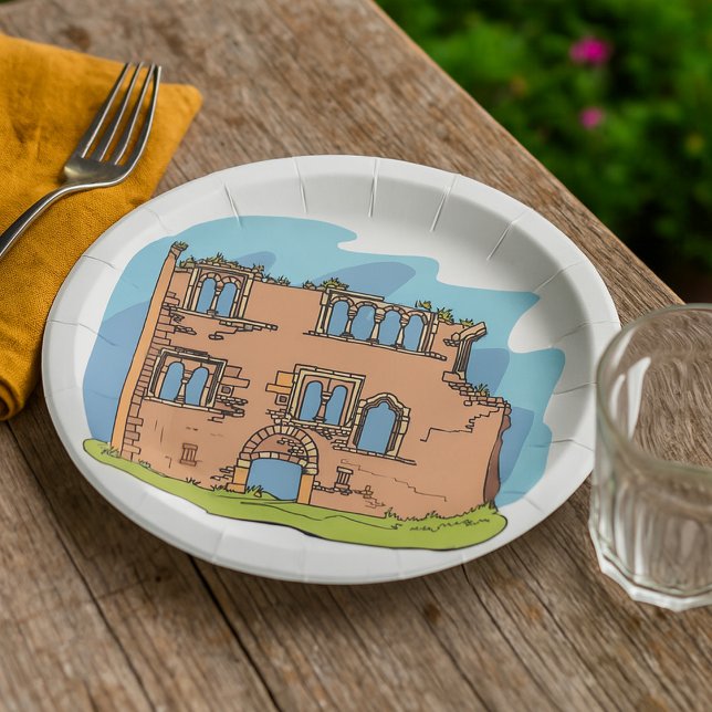 Restos de Casa Edificio en Ruinas Platos de Papel (Subido por el creador)